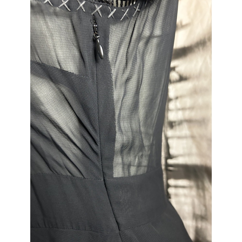 Anthropologie Maeve  Black   Witchy  Fairy Dress Size 4  Goth Whims - Picture 2 of 10